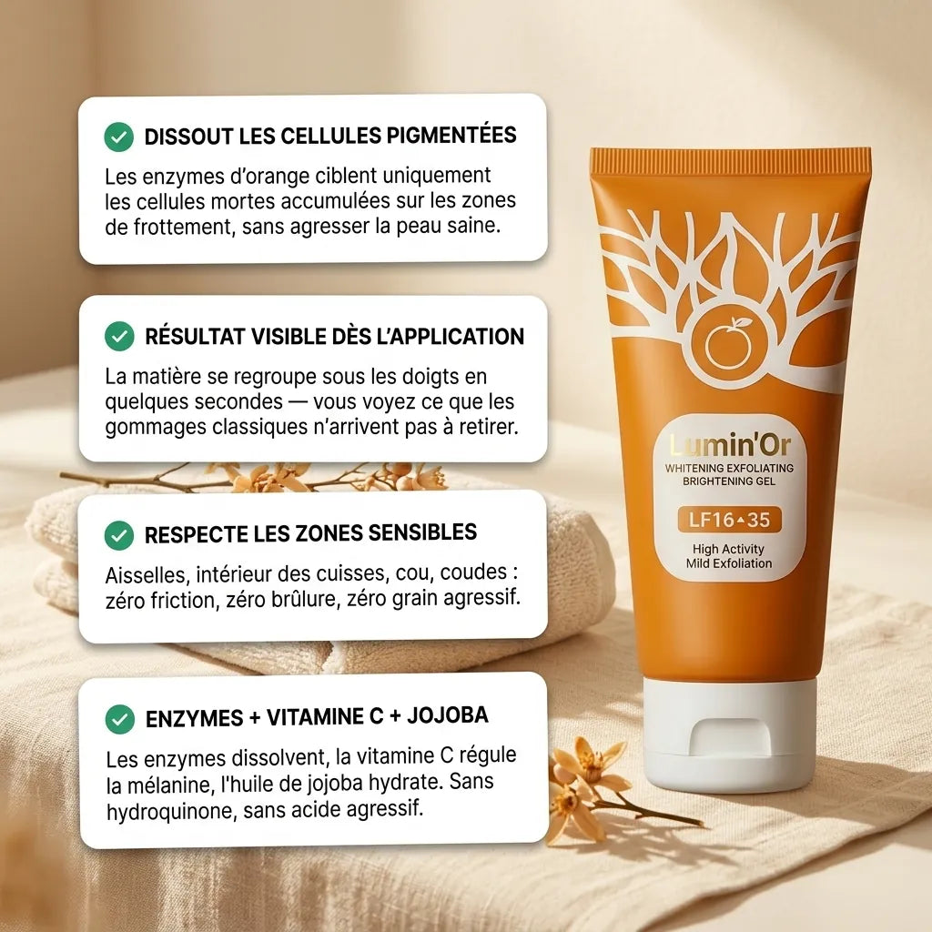 Lumin'Or — Gel exfoliant enzymes d'orange.